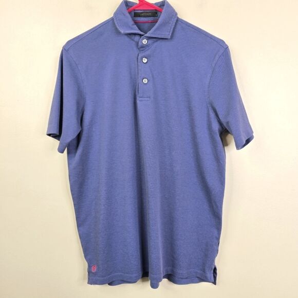 Greyson Short Sleeve Casual Minimalistic Cotton Blend Polo Shirt Small - Picture 1 of 7